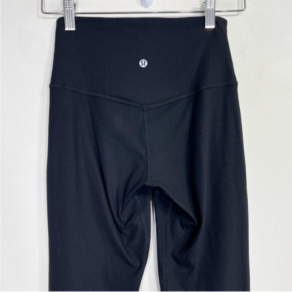 Lululemon Align High-Rise Ribbed Mini-Flared Pant *Regular Black - Picture 5 of 10